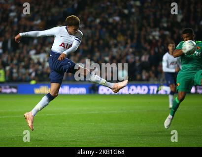 Tottenham Hotspur's Dele Alli during Carabao Cup 3rd Round match between Tottenham Hotspur and Watford at Stadium MK, Milton Keynes, England on 26 Sept 2018. (Photo by Action Foto Sport/NurPhoto)  Stock Photo