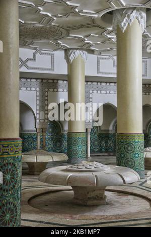 Ablution room inside the Hassan II Mosque in the city of Casablanca ...