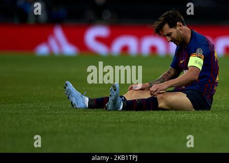 Lionel Messi of Barcelona during the Group B match of the UEFA Champions League between Tottenham Hotspurs and FC Barcelona at Wembley Stadium on October 03, 2018 in London, England. (Photo by Jose Breton/NurPhoto) Stock Photo