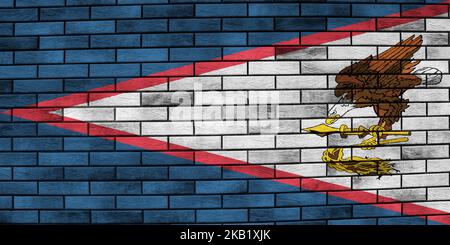 American Samoa flag on texture. Concept collage Stock Photo - Alamy