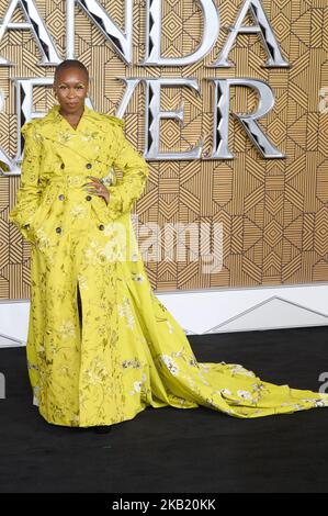 London, UK . 3 November, 2022 . Cynthia Erivo pictured at the European Premiere of Black Panther: Wakanda Forever held at the Cineworld Leicester Square. Credit:  Alan D West/Alamy Live News/Alamy Live News Stock Photo