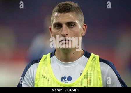 Marco Veratti of Italy during the UEFA Nations League A match between Poland and Italy at Silesian Stadium in Chorzow, Poland on October 14, 2018 (Photo by Andrew Surma/NurPhoto) Stock Photo