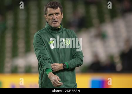 Irish football assistant manager Roy Keane during the UEFA Nations League B match between Republic of Ireland and Wales at Aviva Stadium in Dublin, Ireland on October 16, 2018 (Photo by Andrew Surma/NurPhoto) Stock Photo