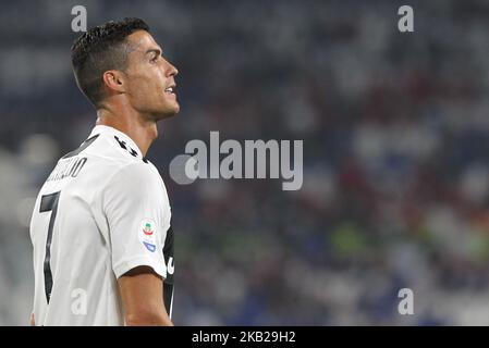 Cristiano Ronaldo (Juventus FC) during the Serie A football match between Juventus FC and Genoa CFC at Allianz Stadium on October 20, 2018 in Turin, Italy. Final results: 1-1. (Photo by Massimiliano Ferraro/NurPhoto)  Stock Photo