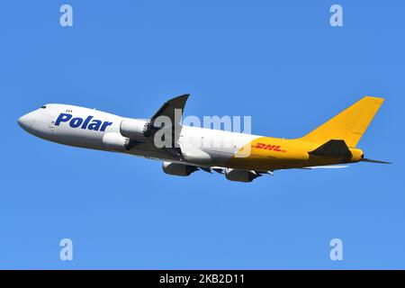 DHL Polar Air Cargo Boeing 747-8 Freighter with registration
