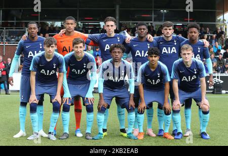 Eindhoven, Netherlands. October 24. 2018 Tottenham Hotspur Team during UEFA Youth League Group B match between PSV Eindhoven and Tottenham Hotspur at Training Complex De Herdgang, Eindhoven , Netherlands on 24 Oct 2018. Credit Action Foto Sport (Photo by Action Foto Sport/NurPhoto)  Stock Photo