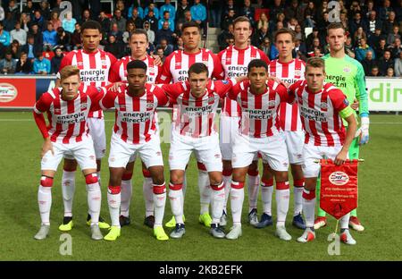 Eindhoven, Netherlands. October 24. 2018 PSV Eindhoven Team during UEFA Youth League Group B match between PSV Eindhoven and Tottenham Hotspur at Training Complex De Herdgang, Eindhoven , Netherlands on 24 Oct 2018. Credit Action Foto Sport (Photo by Action Foto Sport/NurPhoto)  Stock Photo