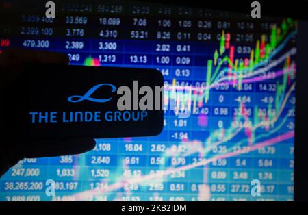 The logo of the Linde Group is seen in this illustration. The DAX is ...