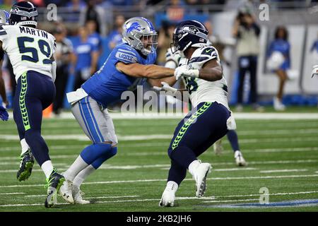 Seattle Seahawks linebacker Nick Bellore (44) in action during an NFL  football game against the New Orleans Saints, Sunday, Oct. 9, 2022, in New  Orleans. (AP Photo/Tyler Kaufman Stock Photo - Alamy