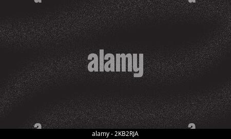 Grain waves background. Stipple curve lines. Abstract wavy noise dotted shapes wallpaper. Dotwork gradient pattern. Stochastic vector Stock Vector