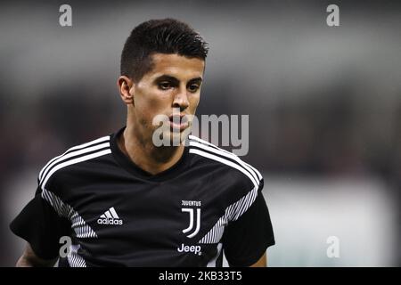 Juventus defender Joao Cancelo (20) warms up before the Serie A football match n.12 MILAN - JUVENTUS on 11/11/2018 at the Stadio Giuseppe Meazza in Milan, Italy. (Photo by Matteo Bottanelli/NurPhoto) Stock Photo