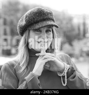 he actress Natalia Dicenta poses during the session of portraits in Madrid. on November 16, 2018 in Madrid, Spain (Photo by Oscar Gonzalez/NurPhoto) Stock Photo