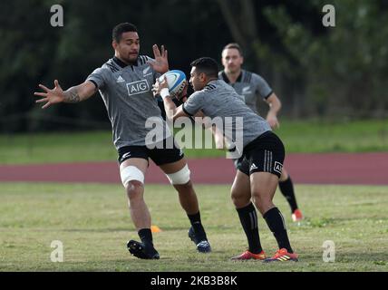 Rugby All Blacks training - Vista Norther Tour Team training at University Sport Center in Rome, Italy on November 20, 2018 (Photo by Matteo Ciambelli/NurPhoto)  Stock Photo