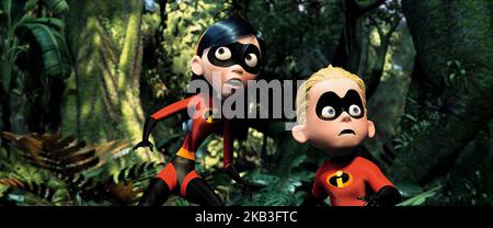 THE INCREDIBLES, VIOLET PARR, DASH, 2004 Stock Photo