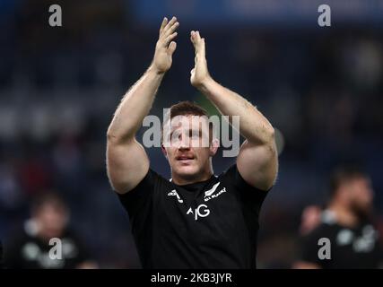 Italy v New Zealand All Blacks - Rugby Cattolica Test Match New Zealands Nathan Harris greeting the supporters at Olimpico Stadium in Rome, Italy on November 24, 2018 (Photo by Matteo Ciambelli/NurPhoto)  Stock Photo