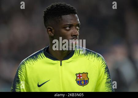 Ousmane Dembele of Barcelona during the UEFA Champions League Group B match between PSV Eindhoven and FC Barcelona at Philips Stadium in Eindhoven, Netherlands on November 28, 2018 (Photo by Andrew Surma/NurPhoto) Stock Photo