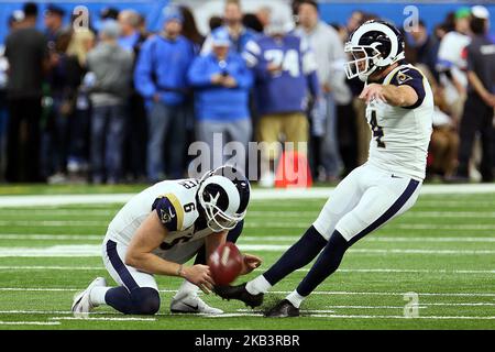 Photo: Rams' punter Johnny Hekker finishes practice drills at UC