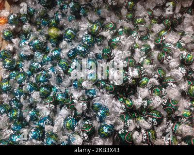 Assorted premium Lindt chocolates on display at the Lindt & Sprungli chocolate shop during the Christmas holidays in Toronto, Ontario, Canada on December 5, 2018. (Photo by Creative Touch Imaging Ltd./NurPhoto) Stock Photo