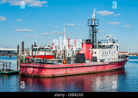 Baltimore City Fireboat, Maryland USA, Baltimore, Maryland Stock Photo