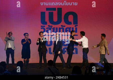 A members Future Forward Party's on stage during a announced policy visions in Bangkok, Thailand, 16 December 2018. The Thai junta lifted the political activity ban on 11 December 2018, a head of the 2019 general elections. (Photo by Anusak Laowilas/NurPhoto) Stock Photo