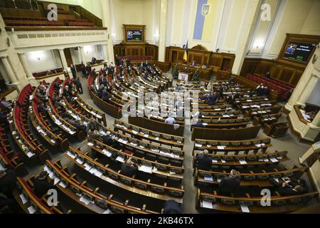 Session of Ukrainian Parliament in Kyiv, Ukraine, December 19,2018 (Photo by Sergii Kharchenko/NurPhoto) Stock Photo