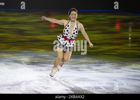 Yuka Sato performs in Revolution on Ice Tour 2018 at Madrid Palacio Vistalegreon December 28, 2018 in Madrid, Spain. (Photo by Oscar Gonzalez/NurPhoto) Stock Photo