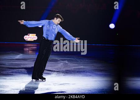 Jeffrey Buttle performs in Revolution on Ice Tour 2018 at Madrid Palacio Vistalegreon December 28, 2018 in Madrid, Spain. (Photo by Oscar Gonzalez/NurPhoto) Stock Photo