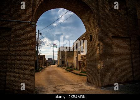 Irbile The old city of Irbil, with a huge Kurdish flag visible from all the ...