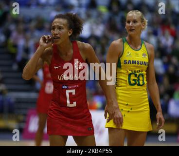 Serena Guthrie of England Roses During Netball Quad Series Vitality Netball International match between England and Australia at Copper Box Arena on January 20, 2019 in London, England. (Photo by Action Foto Sport/NurPhoto)  Stock Photo