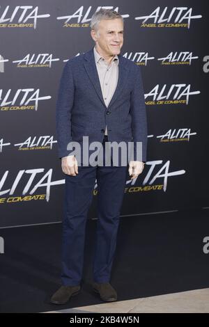 Christoph Waltz attends the 'Alita: Battle Angel' photocall at Villamagna Hotel in Madrid, Spain on Jan 25, 2019 (Photo by Gabriel Maseda/NurPhoto) Stock Photo