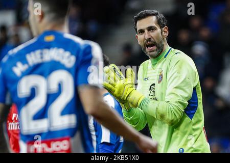 RCD Espanyol goalkeeper Diego Lopez (13) during the match RCD Espanyol against Real Madrid CF, for the round 21 of the Liga Santander, played at RCD Espanyol Stadium on 27th January 2018 in Barcelona, Spain. (Photo by Mikel Trigueros/Urbanandsport/NurPhoto) Stock Photo