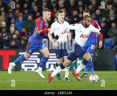 Tottenham Hotspur's Lucas Moura during FA Cup Fourth Round between Crystal Palace and Tottenham Hotspur at Selhurst Park stadium , London, England on 27 Jan 2019. (Photo by Action Foto Sport/NurPhoto)  Stock Photo