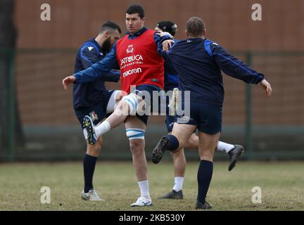 Italy traininig - Rugby Guinness Six Nations 2019 Team train at Giulio Onesti Port Center in Rome, Italy on January 28, 2019. (Photo by Matteo Ciambelli/NurPhoto) Stock Photo