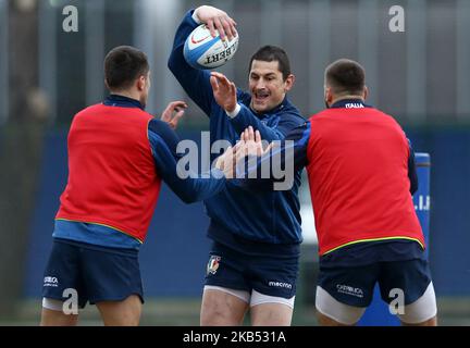 Italy traininig - Rugby Guinness Six Nations 2019 Alessandro Zanni of Italy at Giulio Onesti Port Center in Rome, Italy on January 28, 2019. (Photo by Matteo Ciambelli/NurPhoto) Stock Photo