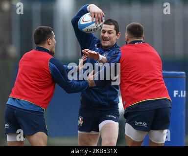 Italy traininig - Rugby Guinness Six Nations 2019 Alessandro Zanni of Italy at Giulio Onesti Port Center in Rome, Italy on January 28, 2019. (Photo by Matteo Ciambelli/NurPhoto) Stock Photo