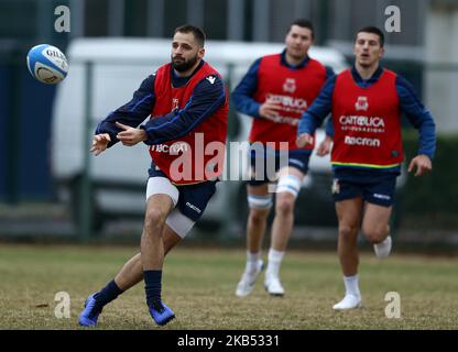 Italy traininig - Rugby Guinness Six Nations 2019 Angelo Esposito of Italy at Giulio Onesti Port Center in Rome, Italy on January 28, 2019. (Photo by Matteo Ciambelli/NurPhoto) Stock Photo