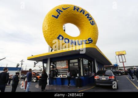 The iconic Hollywood sign was changed to read “RAMSHOUSE” to celebrate the  Los Angeles Rams football team winning the Super Bowl. 2/16/2022 Los  Angeles, CA.,USA (Photo by Ted Soqui/SIPA USA Stock Photo 