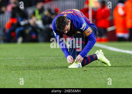 FC Barcelona forward Lionel Messi (10) during the match FC Barcelona against CD Valencia CF, for the round 22 of the Liga Santander, played at Camp Nou on February 2, 2019 in Barcelona, Spain. (Photo by Urbanandsport/NurPhoto) Stock Photo