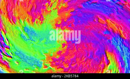 Weather Hurricane On Radar And Satellite Stock Photo