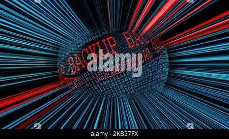 Back up binary data sphere concept Stock Photo