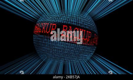 Back up binary data sphere concept Stock Photo