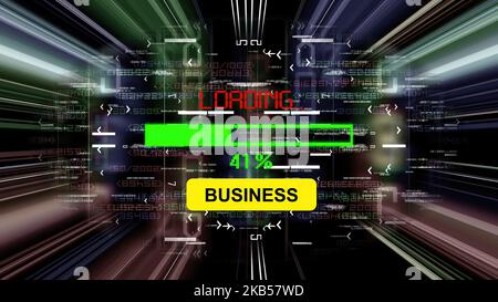 Business loading progress bar on the screen Stock Photo