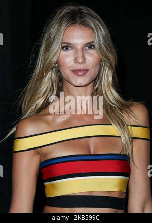 MANHATTAN, NEW YORK CITY, NEW YORK, USA - SEPTEMBER 04: Model Ashley Haas arrives at the E!, ELLE and IMG NYFW Kick-Off Party 2019 held at The Top of The Standard on September 4, 2019 in Manhattan, New York City, New York, United States. (Photo by Xavier Collin/Image Press Agency/NurPhoto) Stock Photo