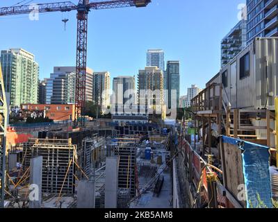 Construction of a new condominium building in Toronto, Ontario, Canada, on September 05, 2019. (Photo by Creative Touch Imaging Ltd./NurPhoto) Stock Photo