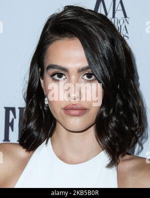 MANHATTAN, NEW YORK CITY, NEW YORK, USA - SEPTEMBER 05: Model Amelia Gray Hamlin wearing Herve Leger arrives at Daily Front Row's 2019 Fashion Media Awards held at The Rainbow Room at the Rockefeller Center on September 5, 2019 in Manhattan, New York City, New York, United States. (Photo by Xavier Collin/Image Press Agency/NurPhoto) Stock Photo