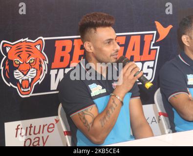 Bengal Warriors Kabadi team captain Manider Singh and coach B C Ramesh ...