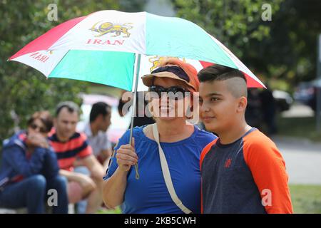 Iranian Canadians take part in the first ever Persian parade in Toronto, Ontario, Canada, on August 31, 2019. (Photo by Creative Touch Imaging Ltd./NurPhoto) Stock Photo