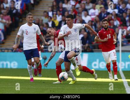 Declan Rice of England during UEFA Euro 2020 Qualifier between England and Bulgaria at Wembley stadium in London, England on September 07, 2019 (Photo by Action Foto Sport/NurPhoto) Stock Photo