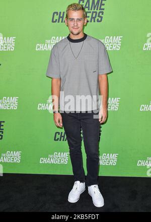 HOLLYWOOD, LOS ANGELES, CALIFORNIA, USA - SEPTEMBER 05: Stanaj arrives at the Los Angeles Premiere Of 'The Game Changers' held at ArcLight Cinemas Hollywood on September 5, 2019 in Hollywood, Los Angeles, California, United States. (Photo by Image Press Agency/NurPhoto) Stock Photo