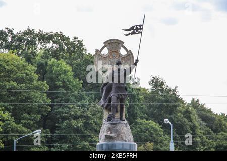 Alexander Nevsky a Russian statesman and military hero, serving as Prince of Novgorod, Grand Prince of Kiev and Grand Prince of Vladimir monument is seen in Kaliningrad Russia on 7 September 2019 (Photo by Michal Fludra/NurPhoto) Stock Photo
